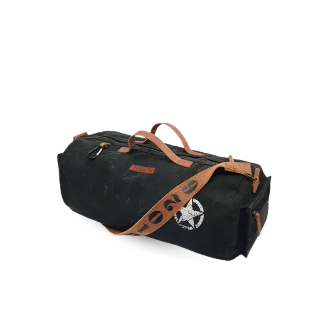 Black Unisex Travel Duffle Bag for Gym
